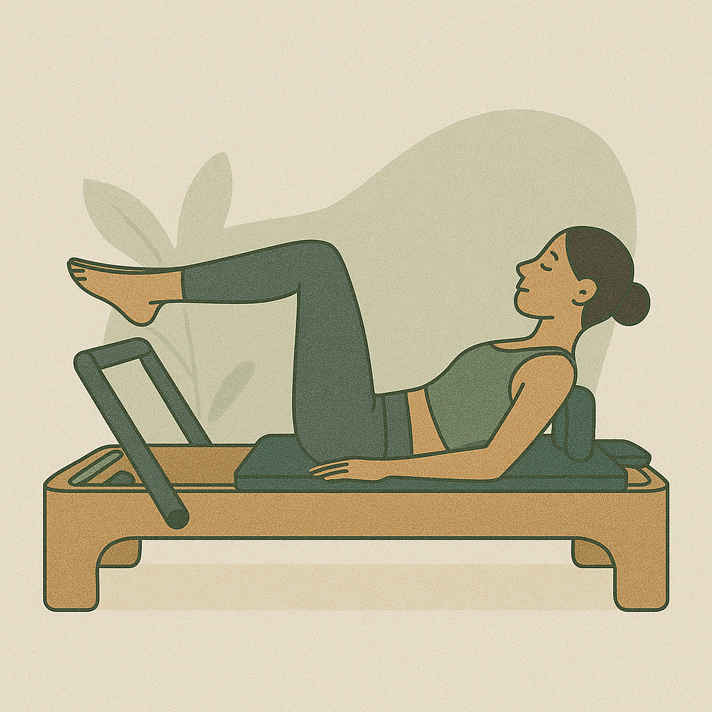 Illustration du footwork sur Reformer